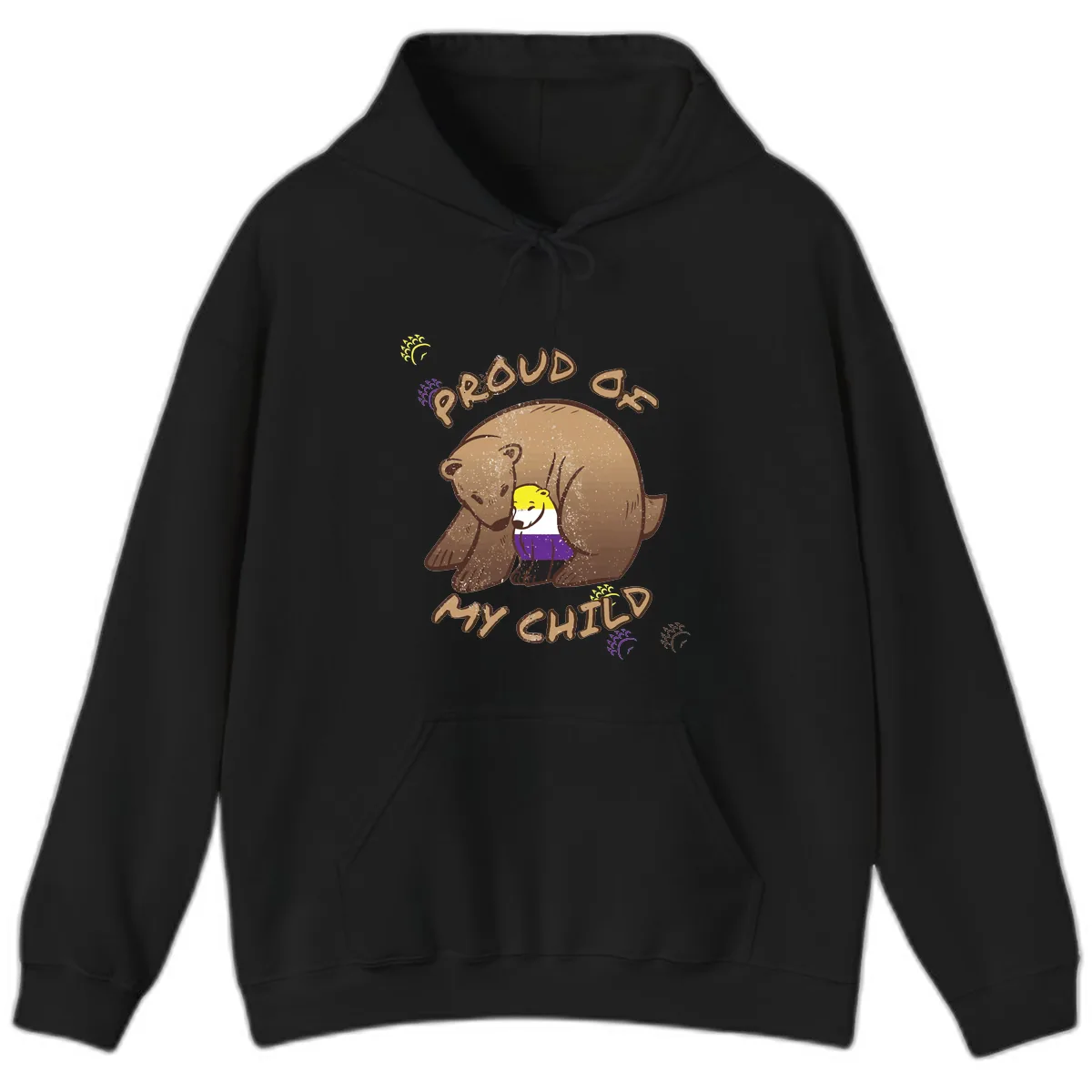 Proud As Child Hoodie in Black