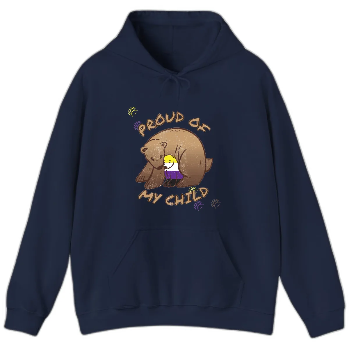Proud As Child Hoodie in Navy
