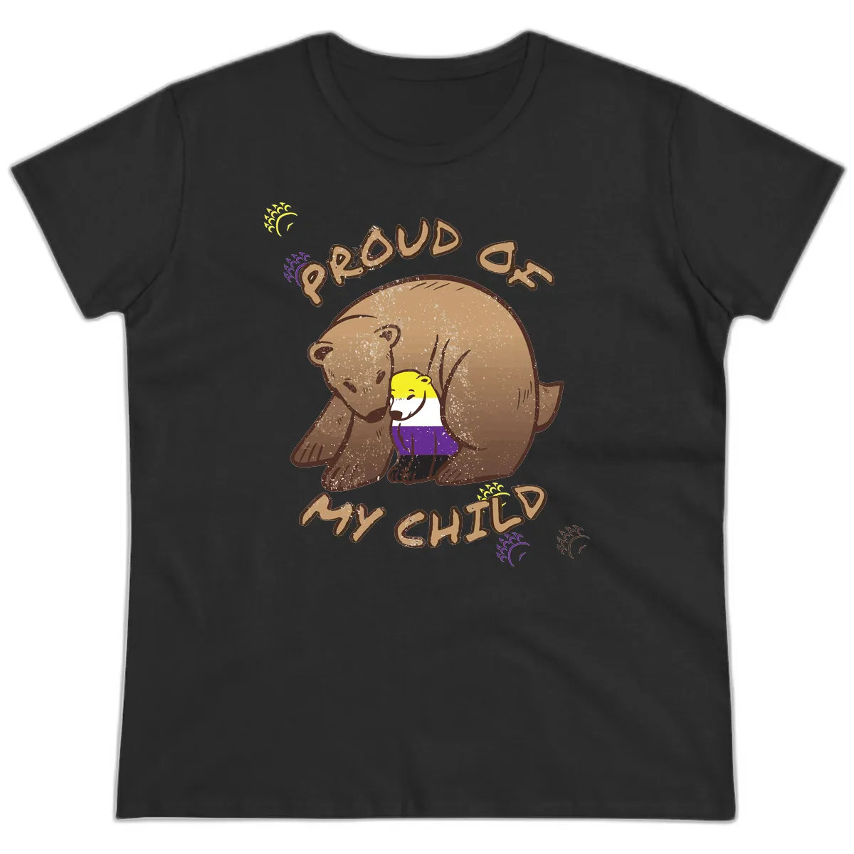 Proud As Child Ladies Tee in Black