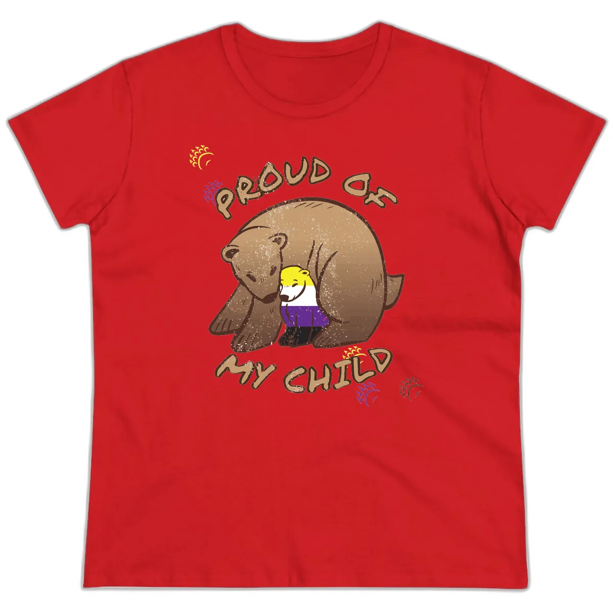 Proud As Child Ladies Tee in Red