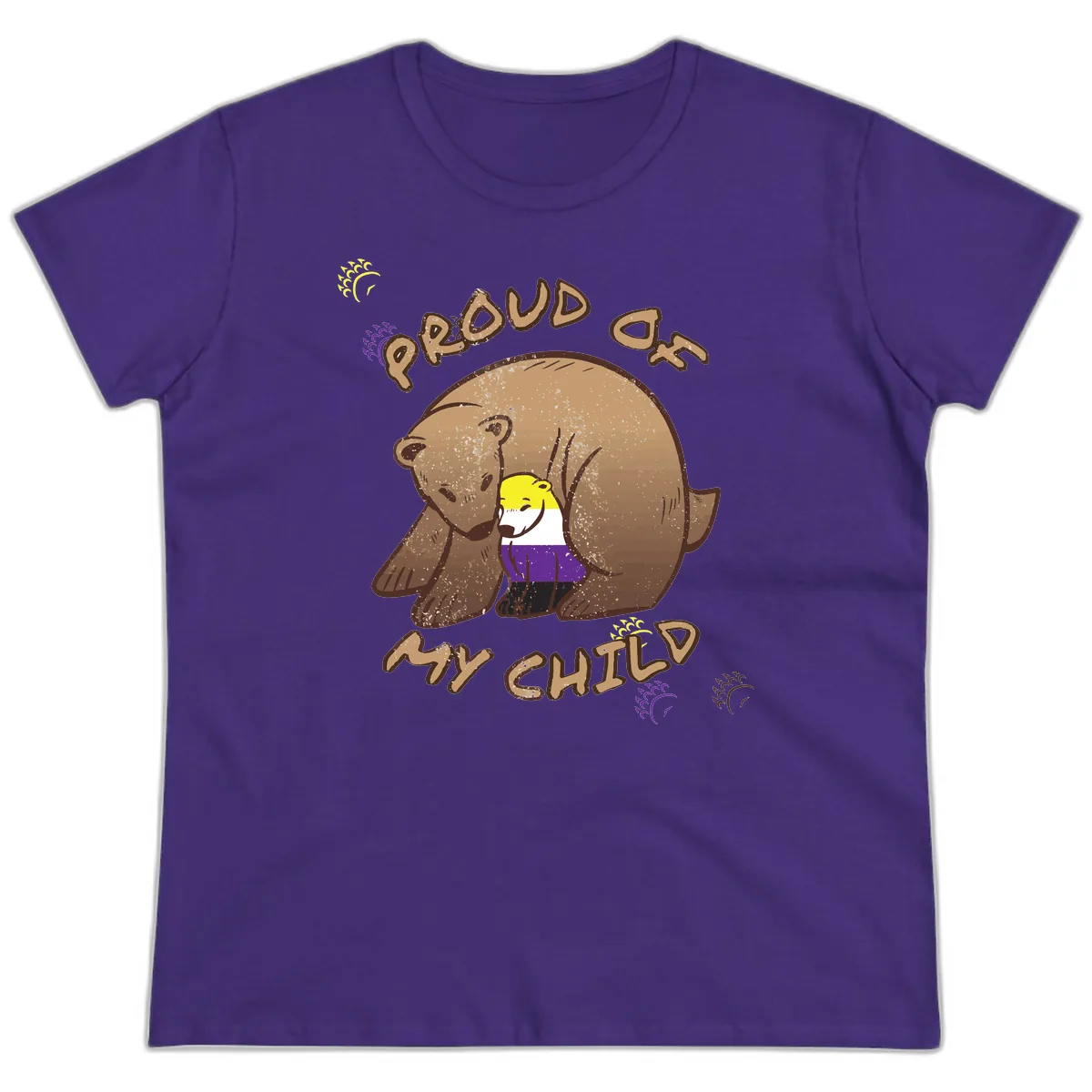 Proud As Child Ladies Tee in Purple