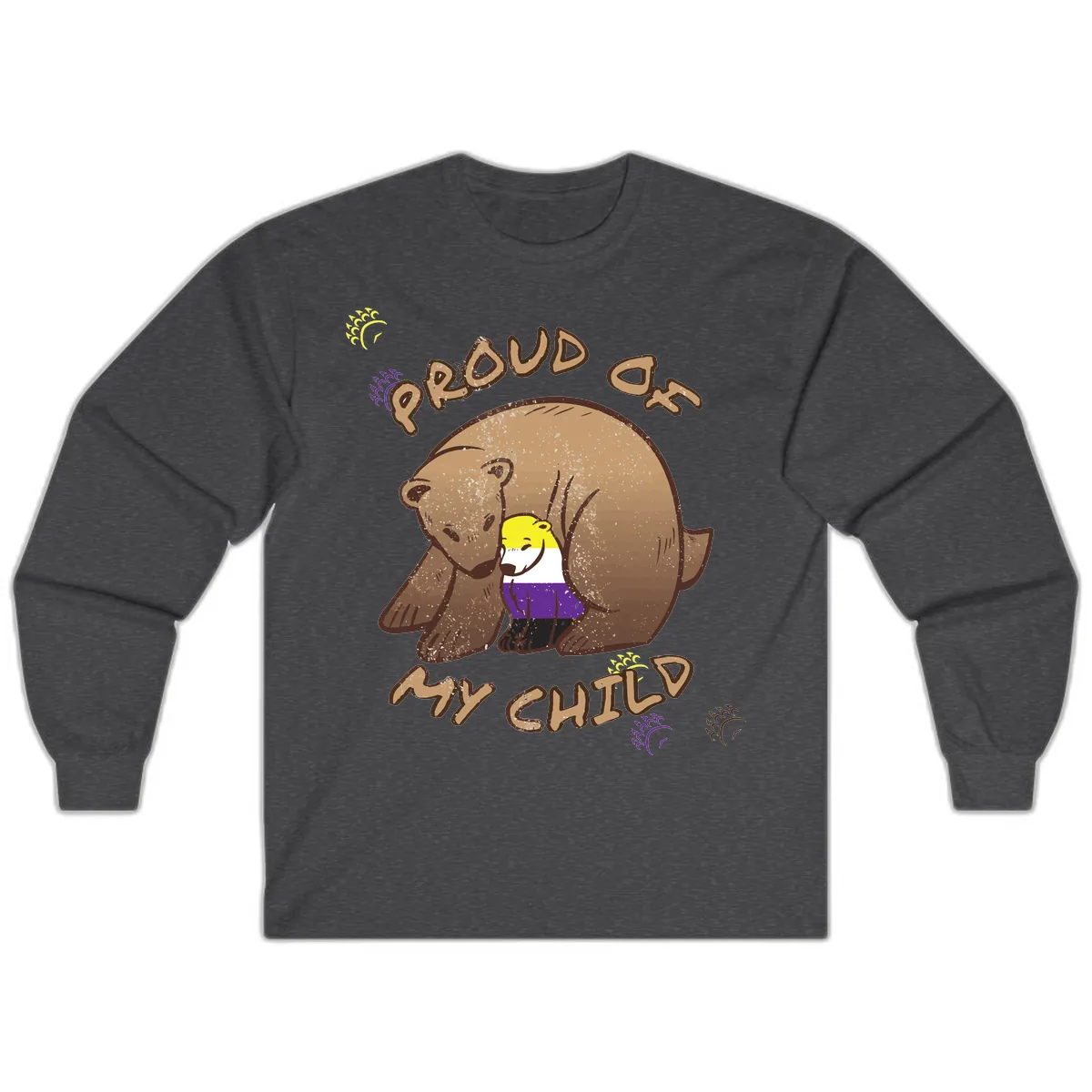Proud As Child Long Sleeve in Dark Heather