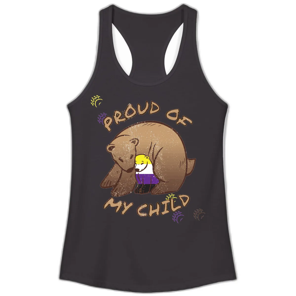 Proud As Child Ladies Tank in Black