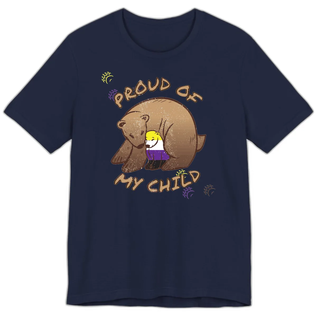 Proud As Child Premium T-Shirt in Navy