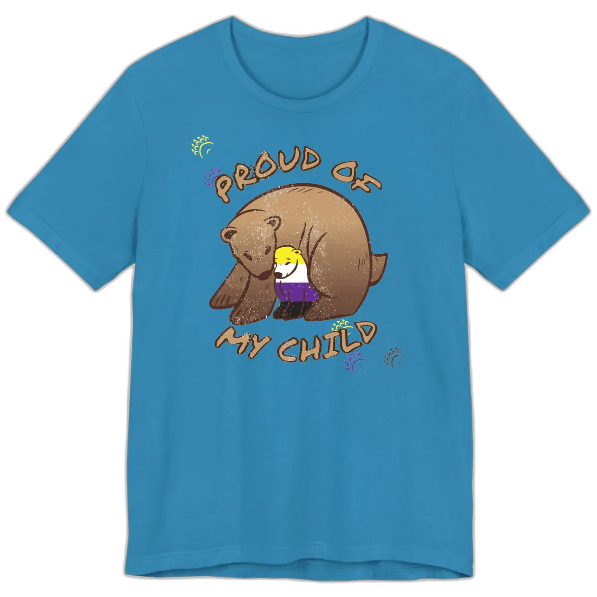 Proud As Child Premium T-Shirt in Aqua
