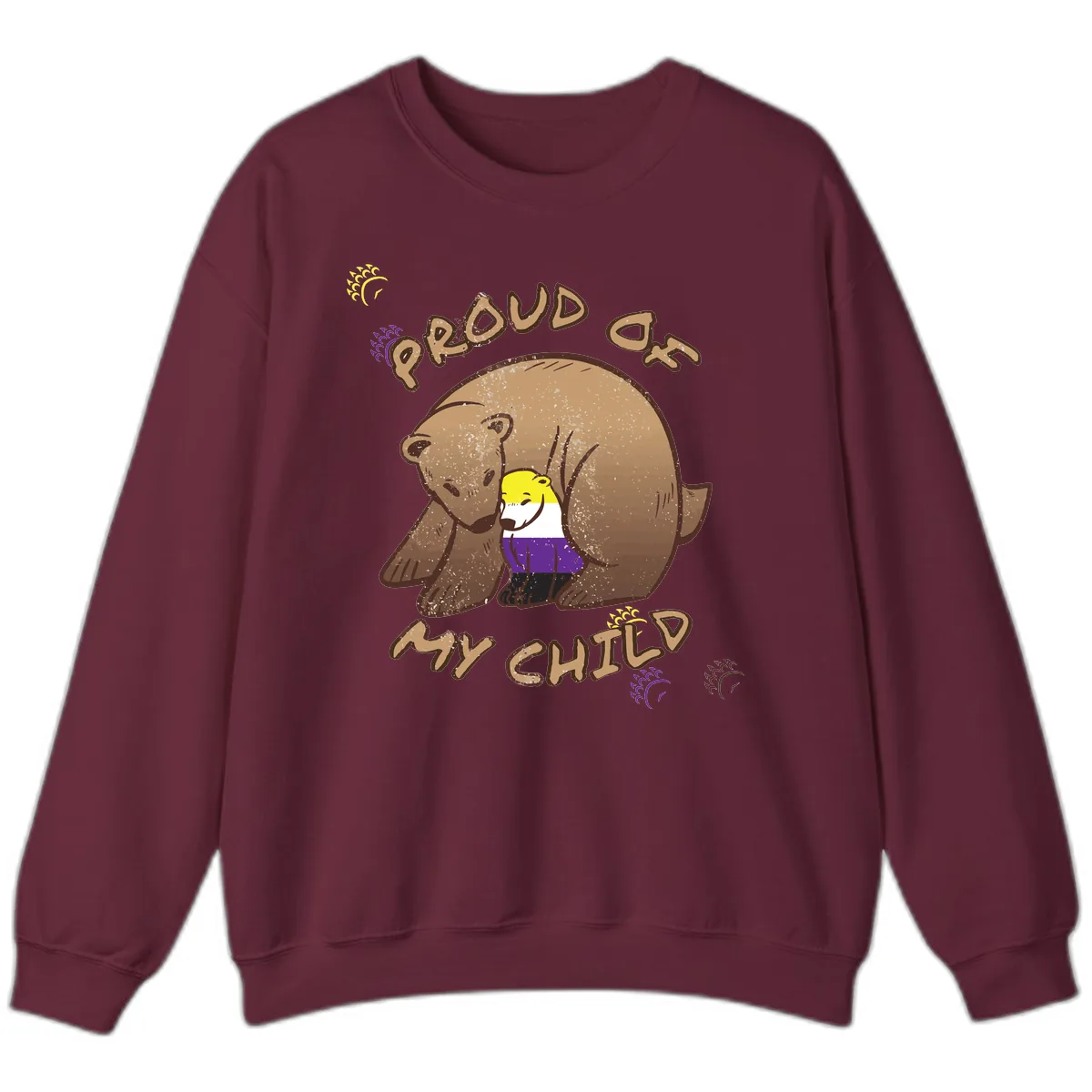 Proud As Child Sweatshirt in Maroon