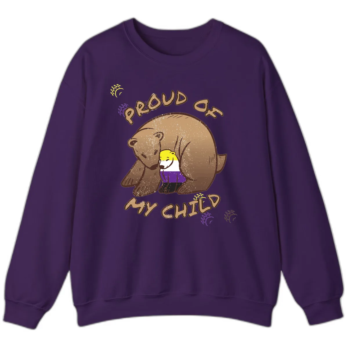 Proud As Child Sweatshirt in Purple
