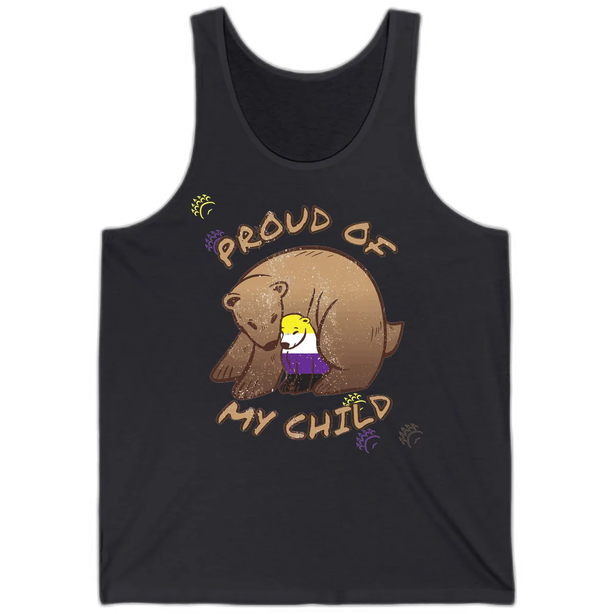 Proud As Child Tank in Dark Grey