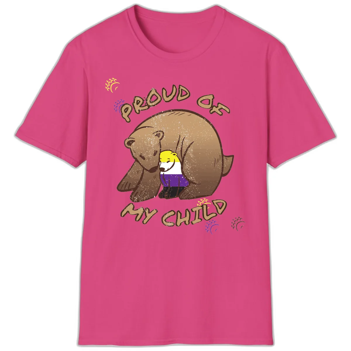 Proud As Child T-Shirt in Heliconia