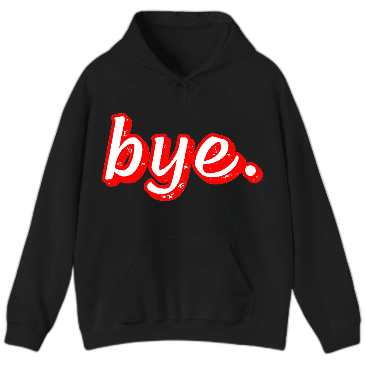 Bye. Graffiti Style Farewell Hoodie in Black