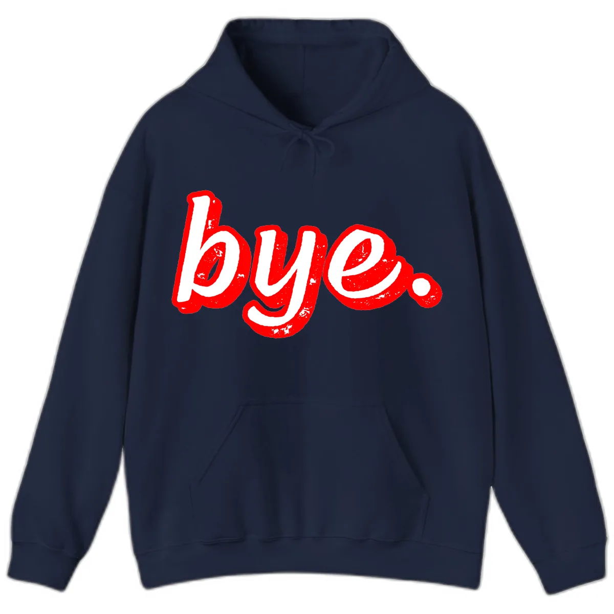 Bye. Graffiti Style Farewell Hoodie in Navy