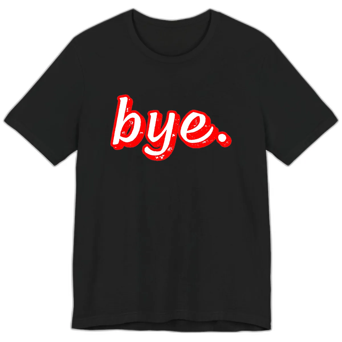 Bye. Graffiti Style Farewell Premium T-Shirt in Black