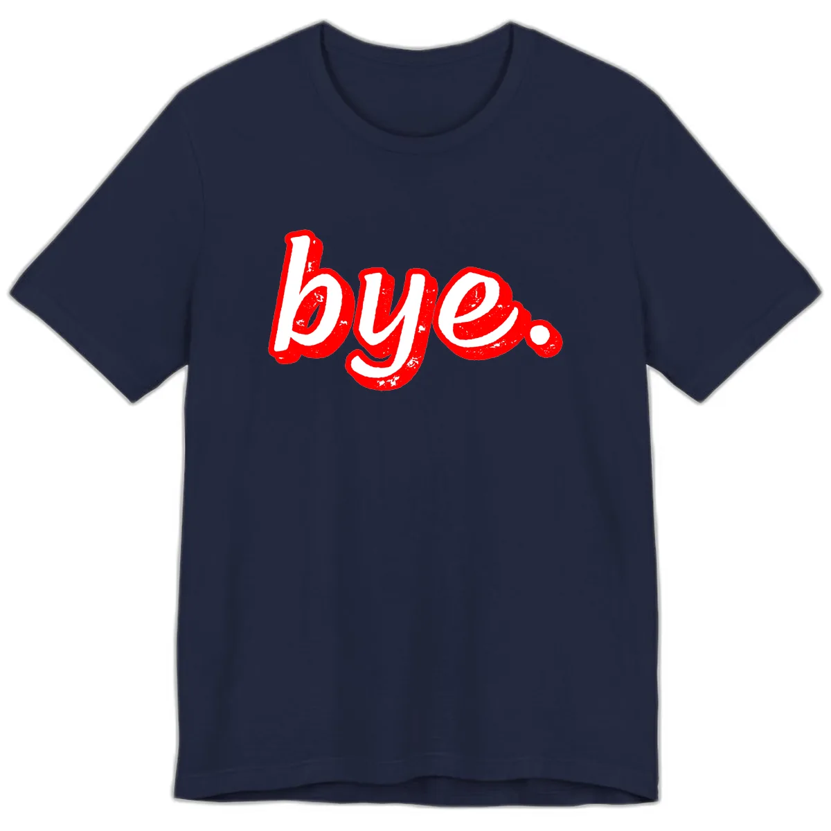 Bye. Graffiti Style Farewell Premium T-Shirt in Navy