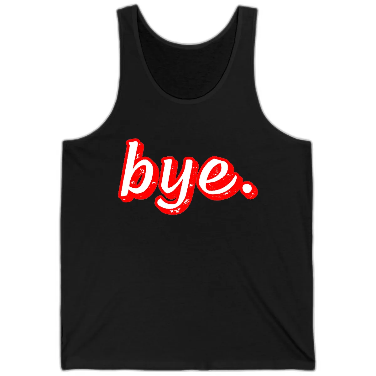 Bye. Graffiti Style Farewell Tank in Black