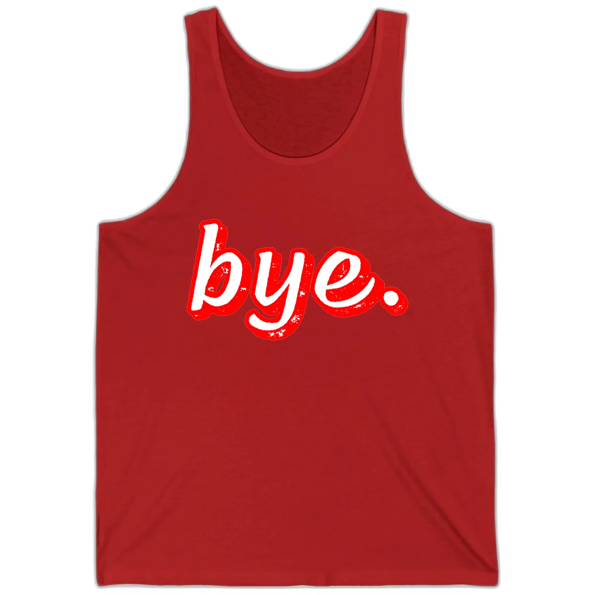 Bye. Graffiti Style Farewell Tank in Red