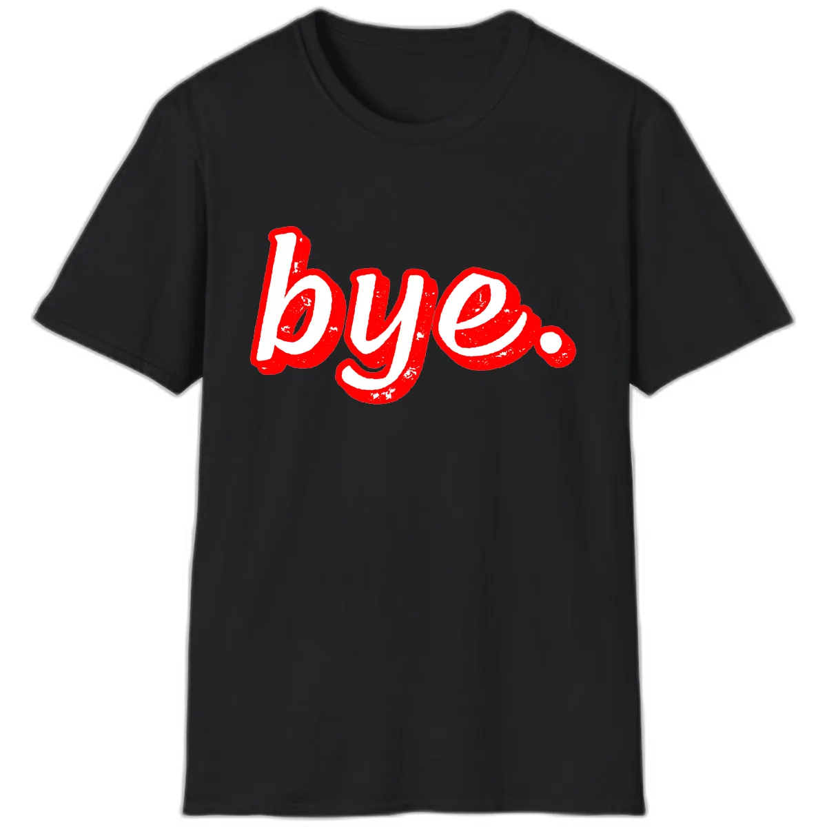 Bye. Graffiti Style Farewell T-Shirt in Black