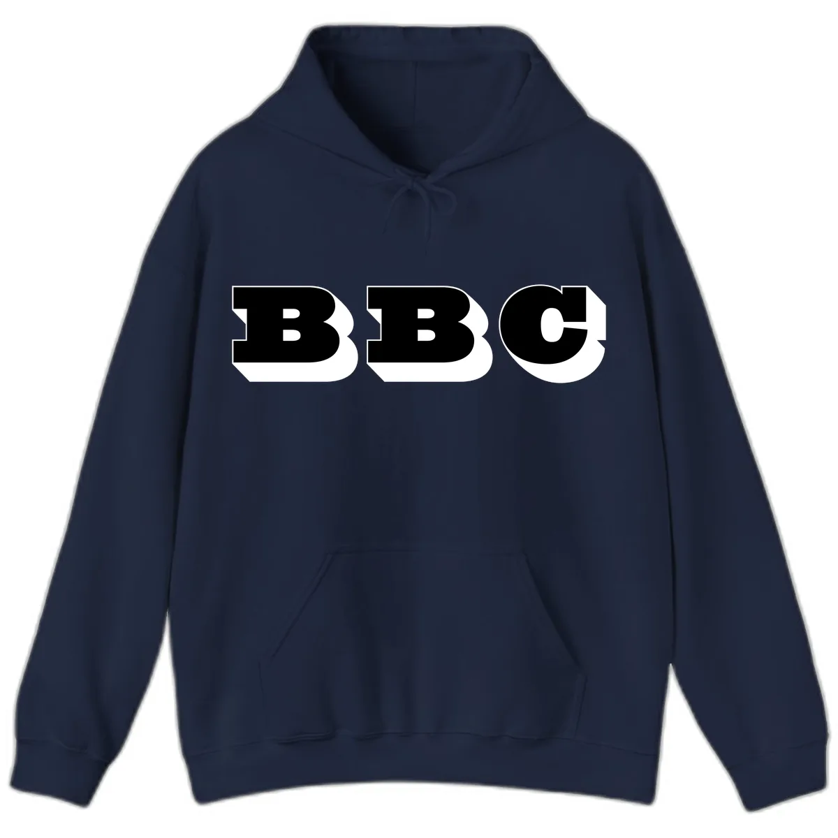 BBC Bold Typography Design Hoodie in Navy