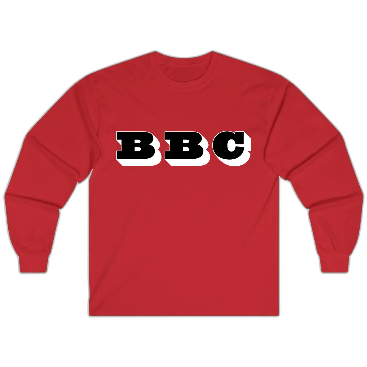 BBC Bold Typography Design Long Sleeve in Red