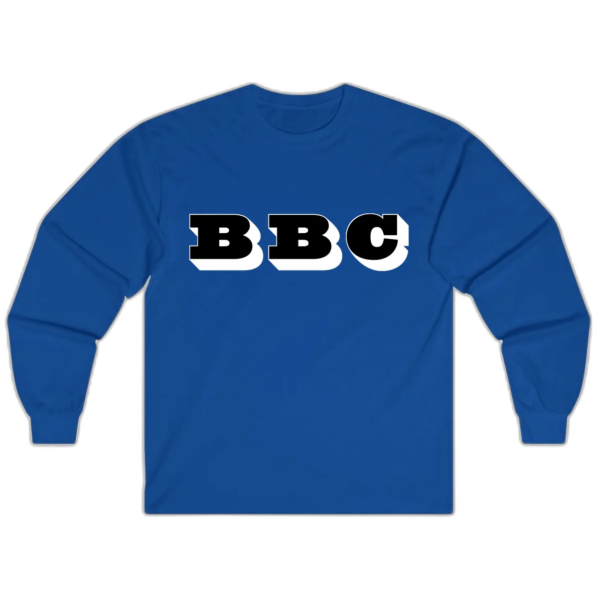 BBC Bold Typography Design Long Sleeve in Royal