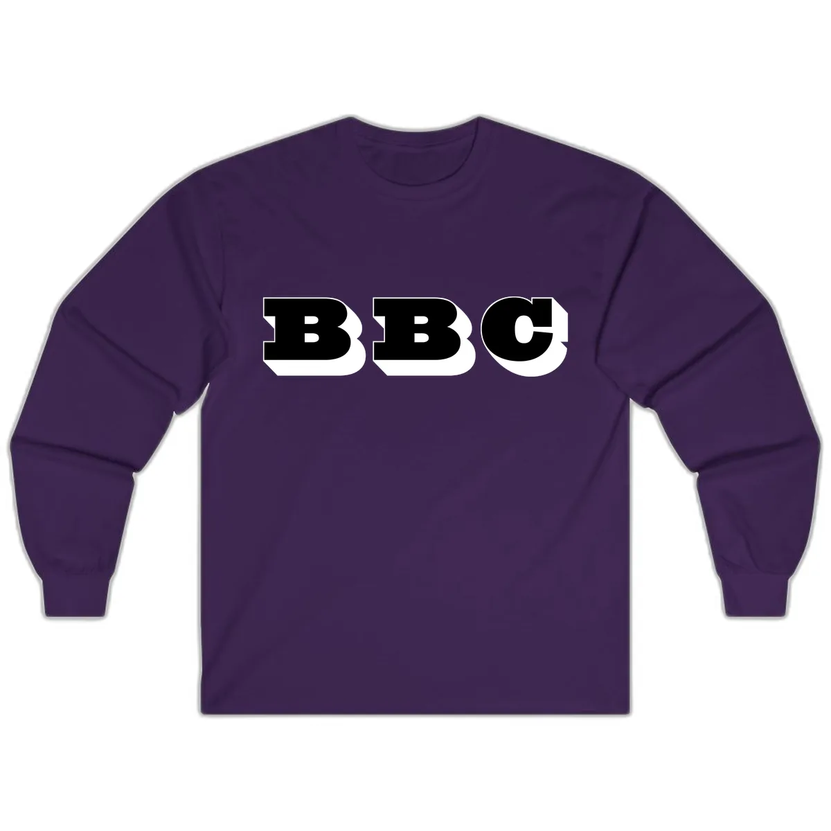BBC Bold Typography Design Long Sleeve in Purple