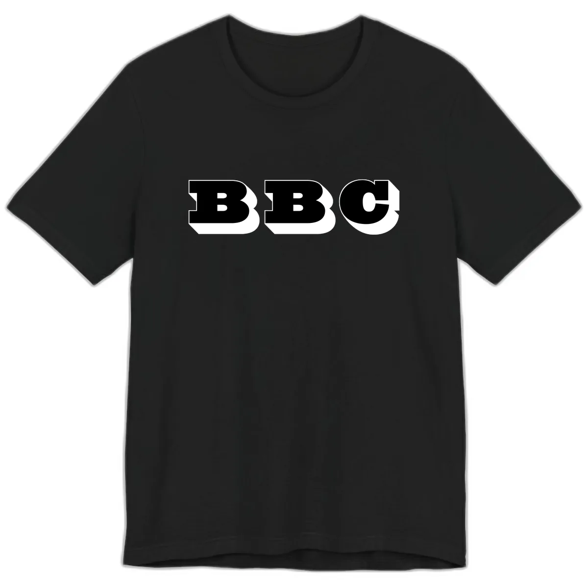 BBC Bold Typography Design Premium T-Shirt in Black