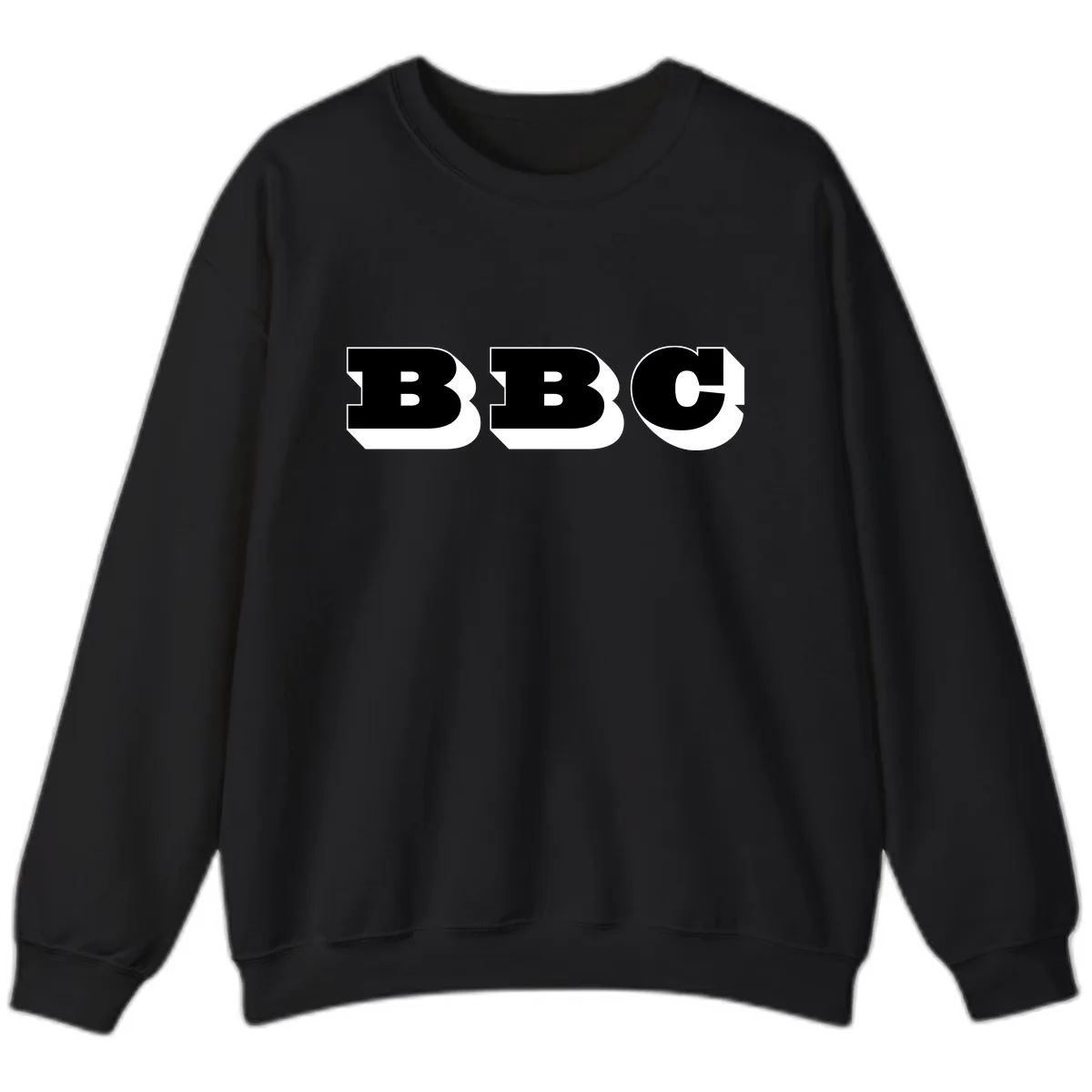 BBC Bold Typography Design Sweatshirt in Black