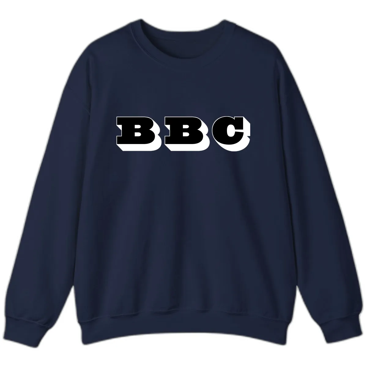 BBC Bold Typography Design Sweatshirt in Navy