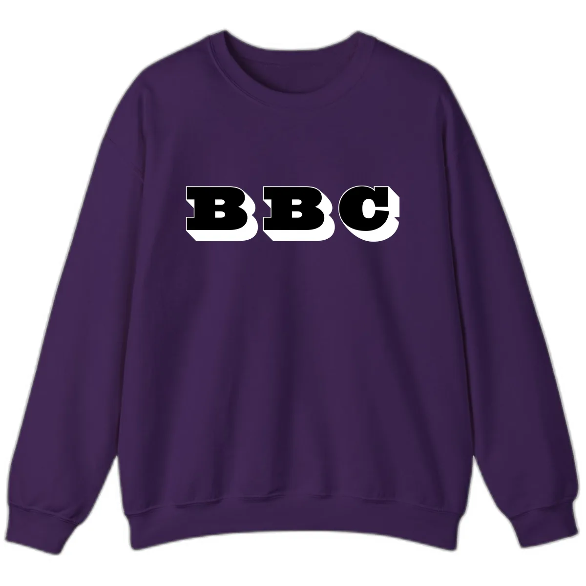 BBC Bold Typography Design Sweatshirt in Purple