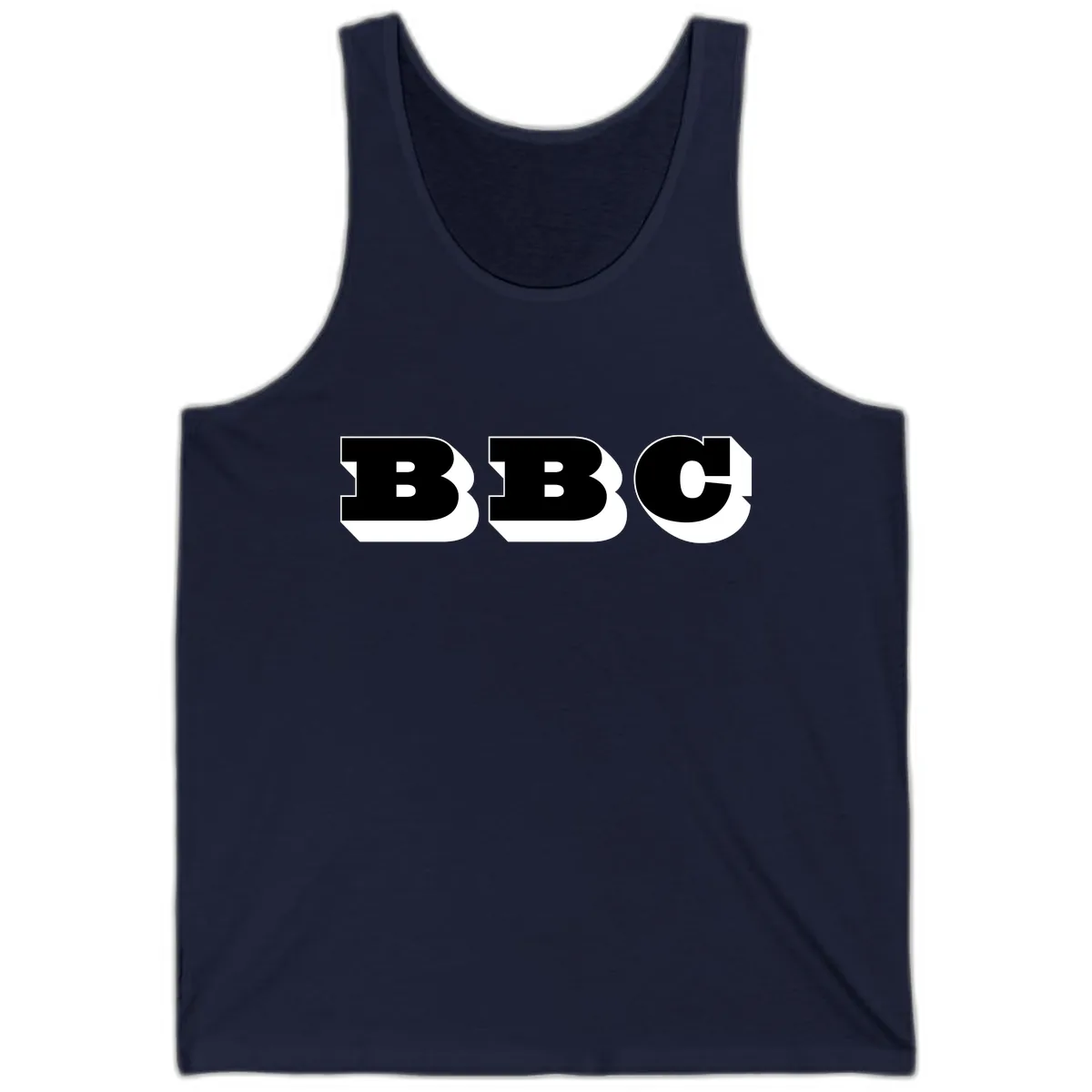 BBC Bold Typography Design Tank in Navy