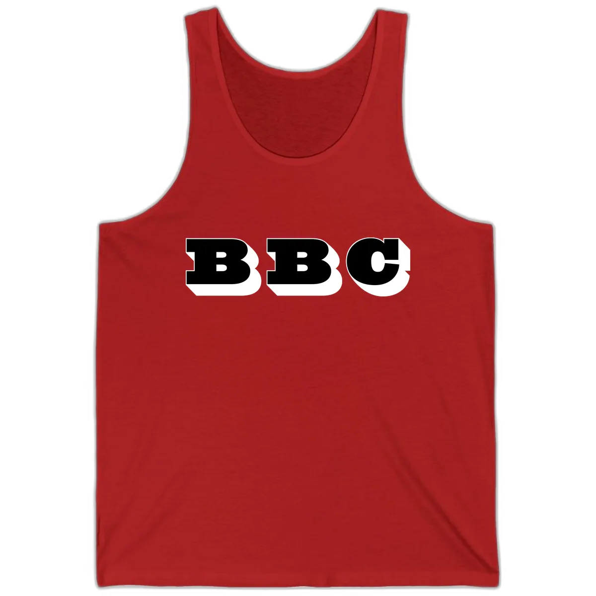 BBC Bold Typography Design Tank in Red