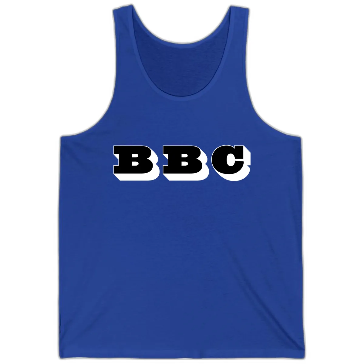 BBC Bold Typography Design Tank in True Royal