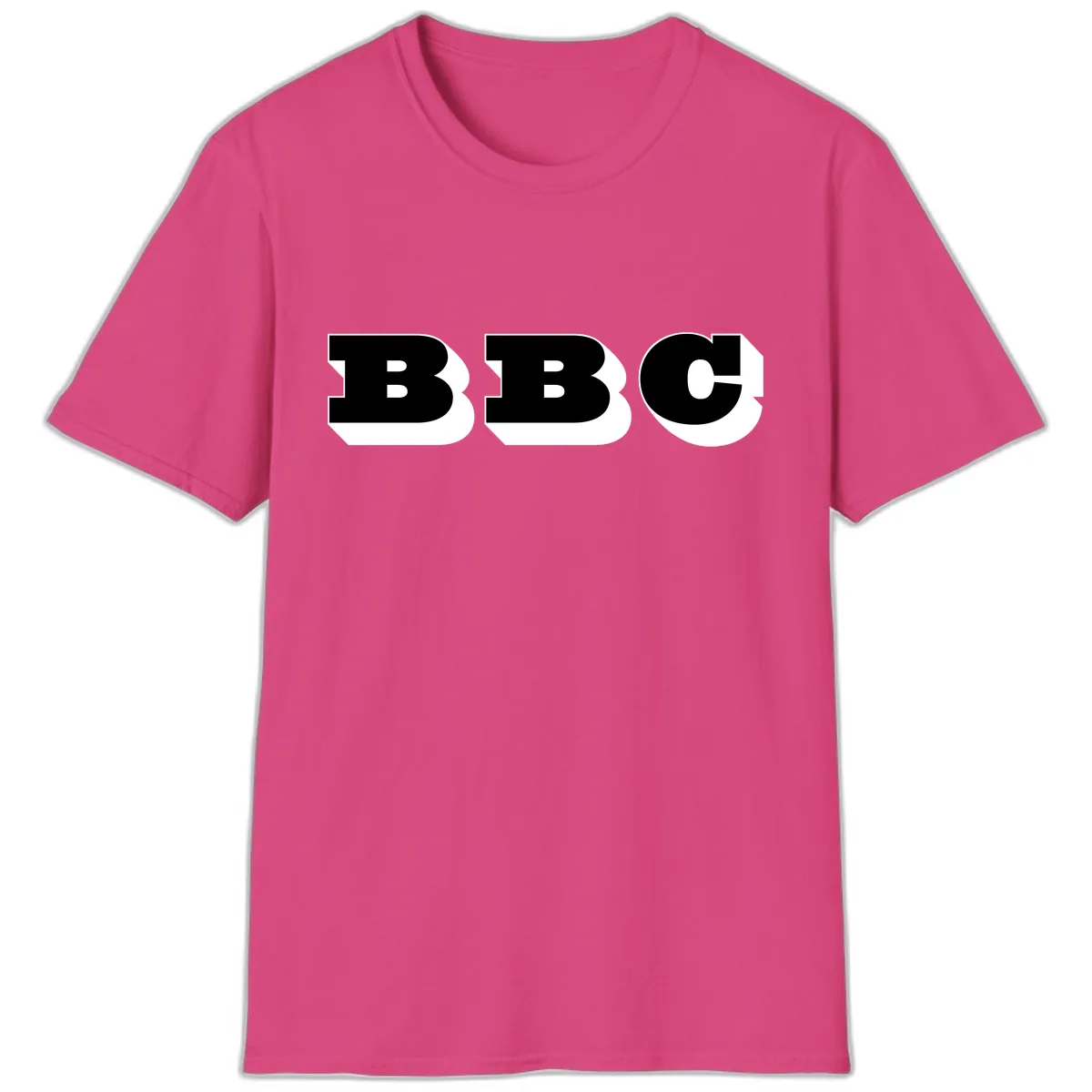 BBC Bold Typography Design T-Shirt in Heliconia