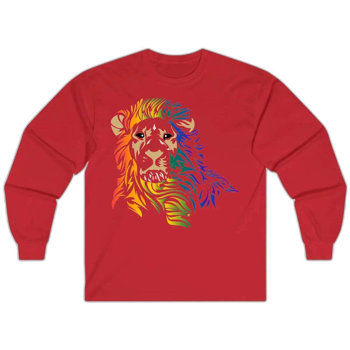 Rainbow Lion Pride Long Sleeve in Red