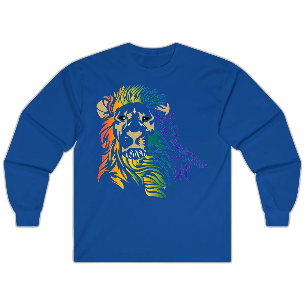 Rainbow Lion Pride Long Sleeve in Royal