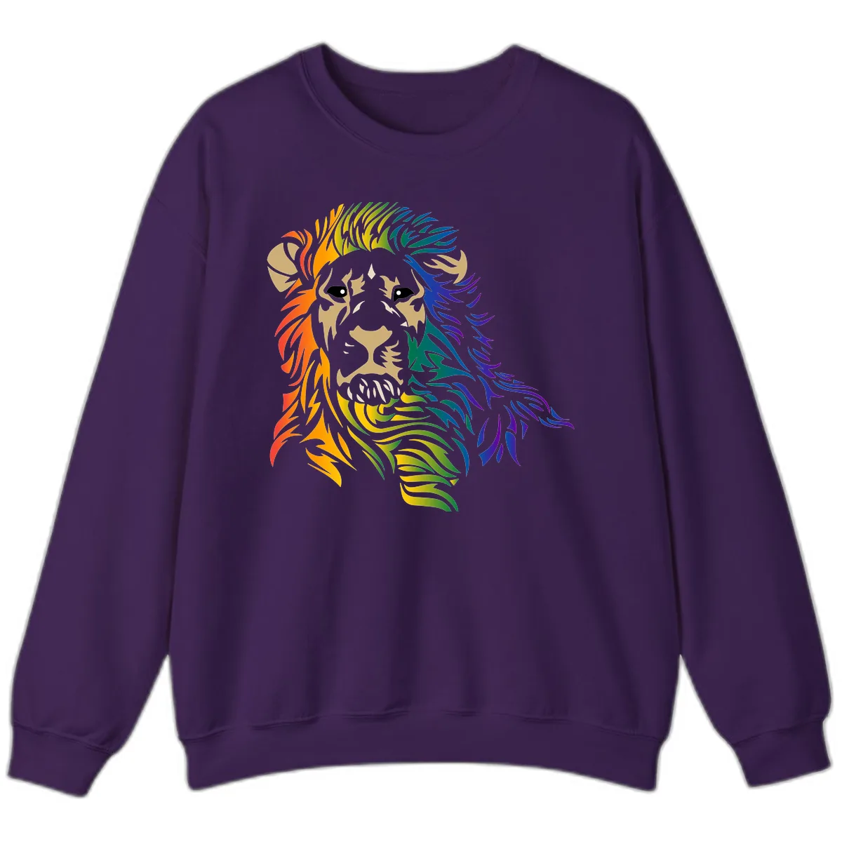Rainbow Lion Pride Sweatshirt in Purple