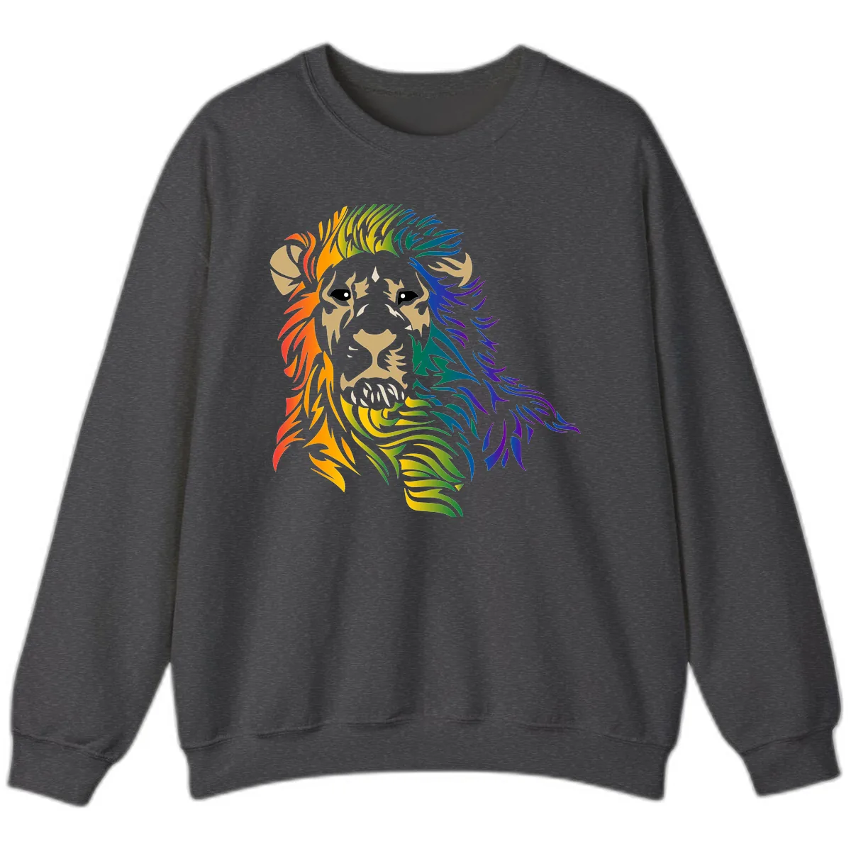 Rainbow Lion Pride Sweatshirt in Dark Heather