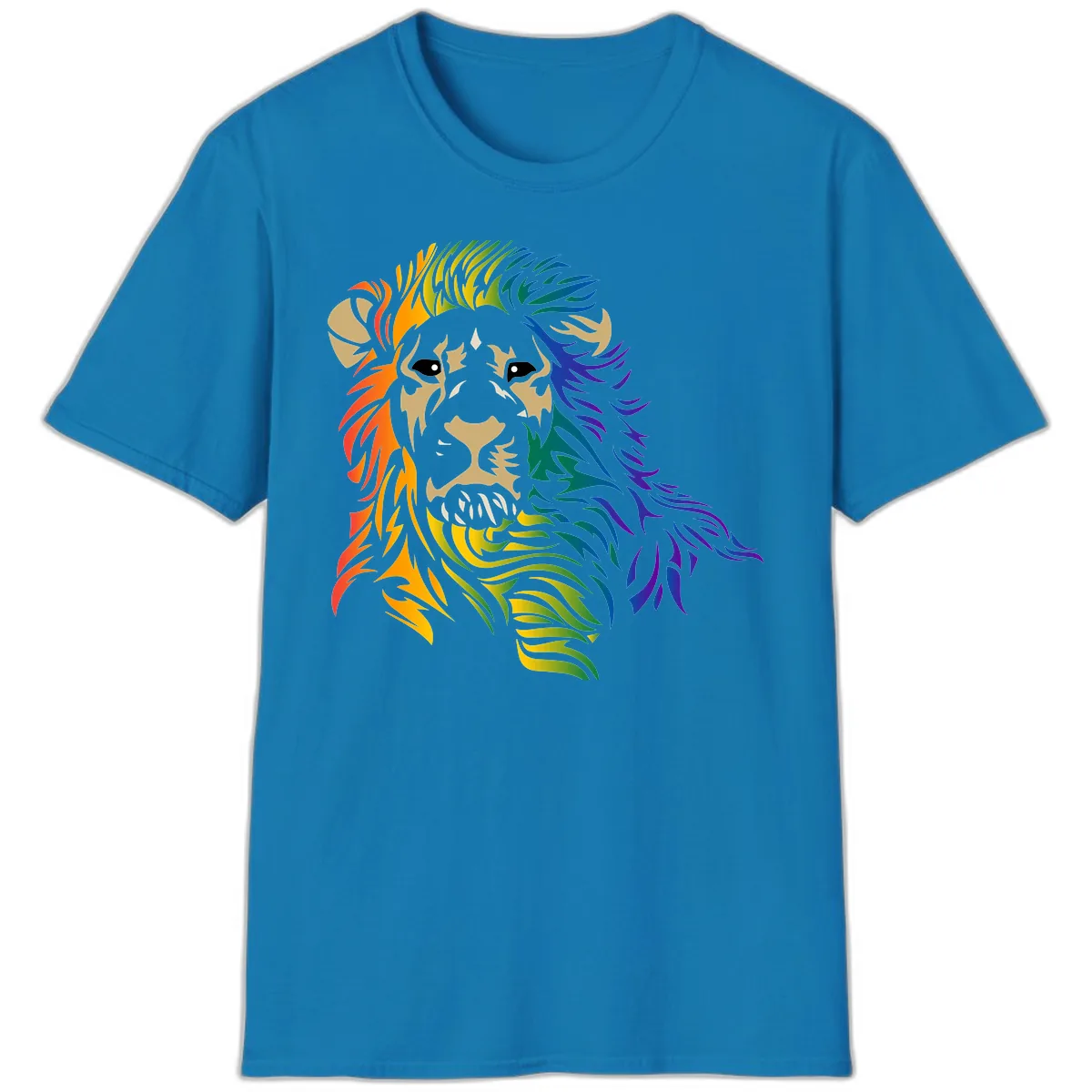 Rainbow Lion Pride T-Shirt in Sapphire