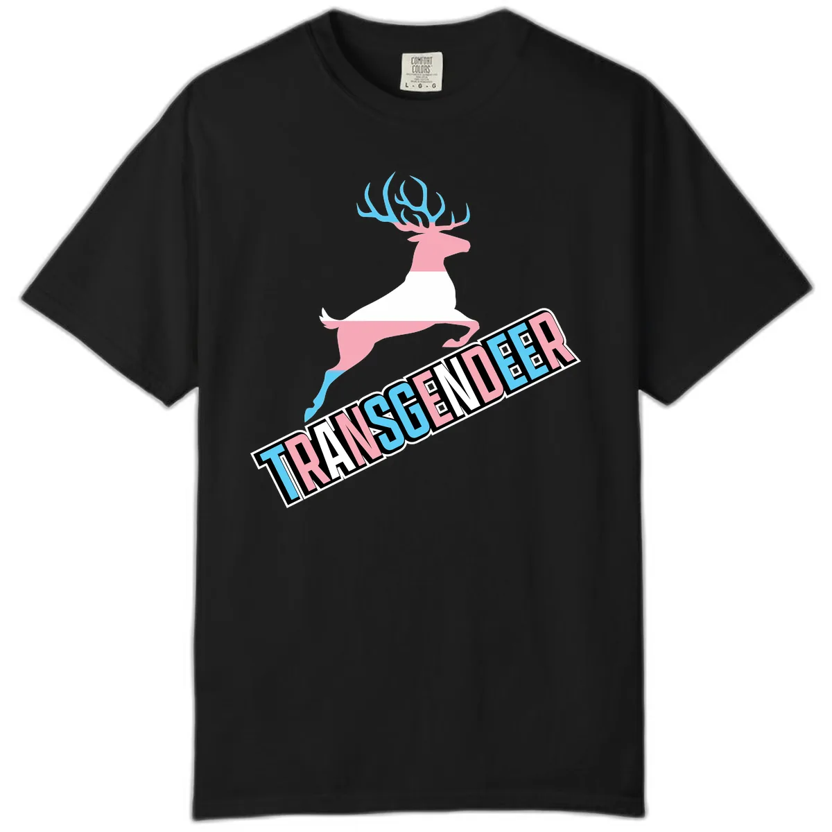 Transgender Deer Pride Comfort Color in Black