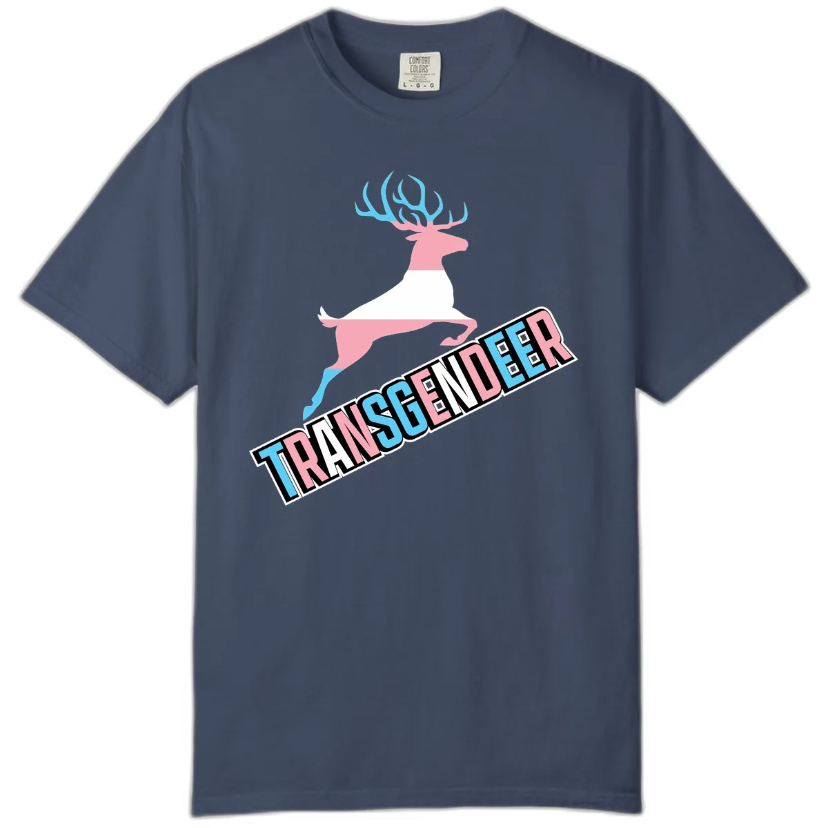 Transgender Deer Pride Comfort Color in Midnight