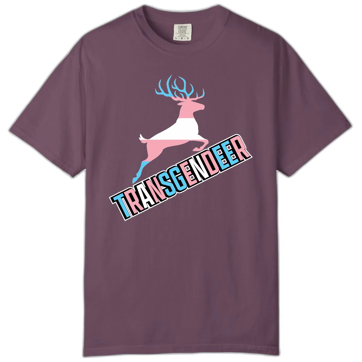 Transgender Deer Pride Comfort Color in Berry