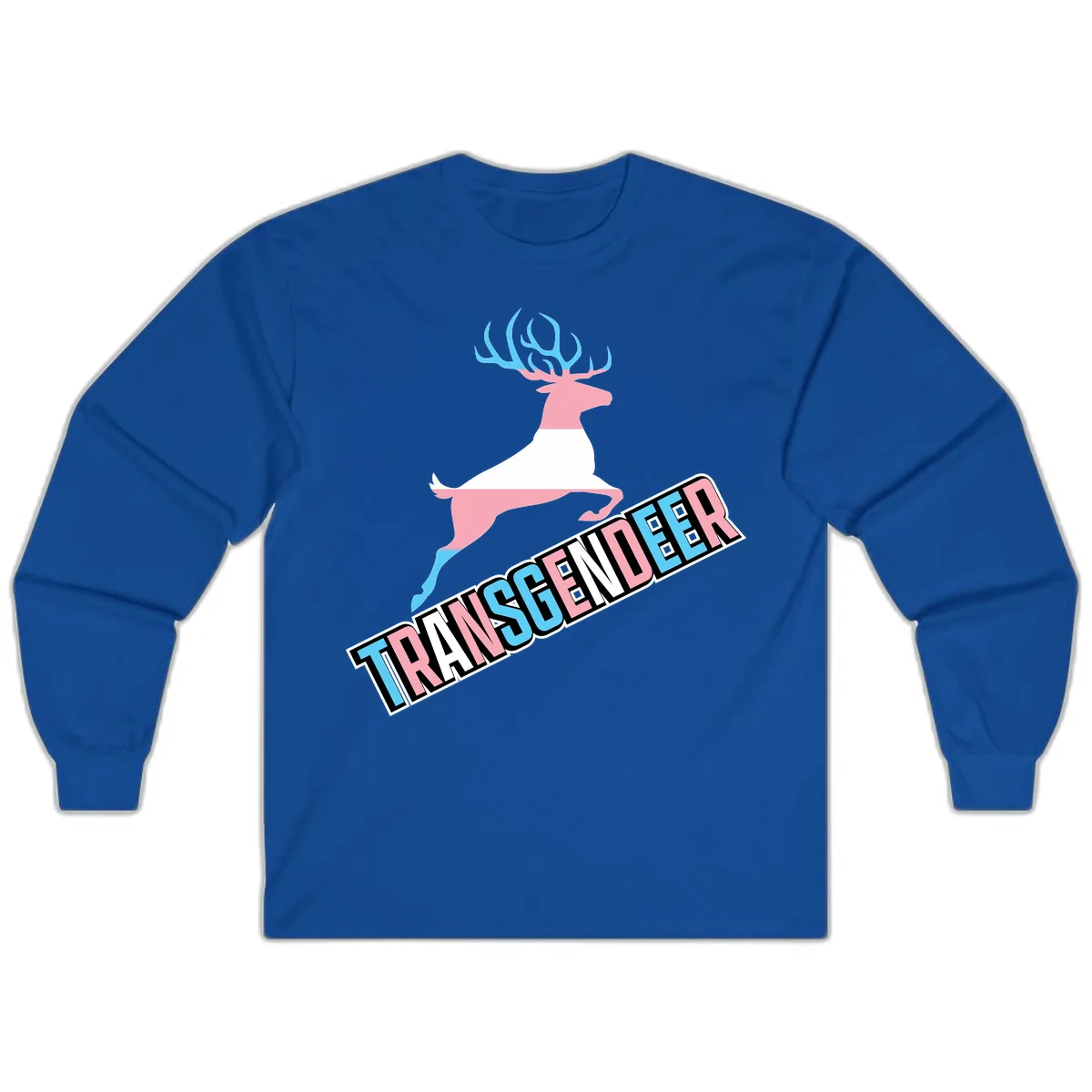 Transgender Deer Pride Long Sleeve in Royal
