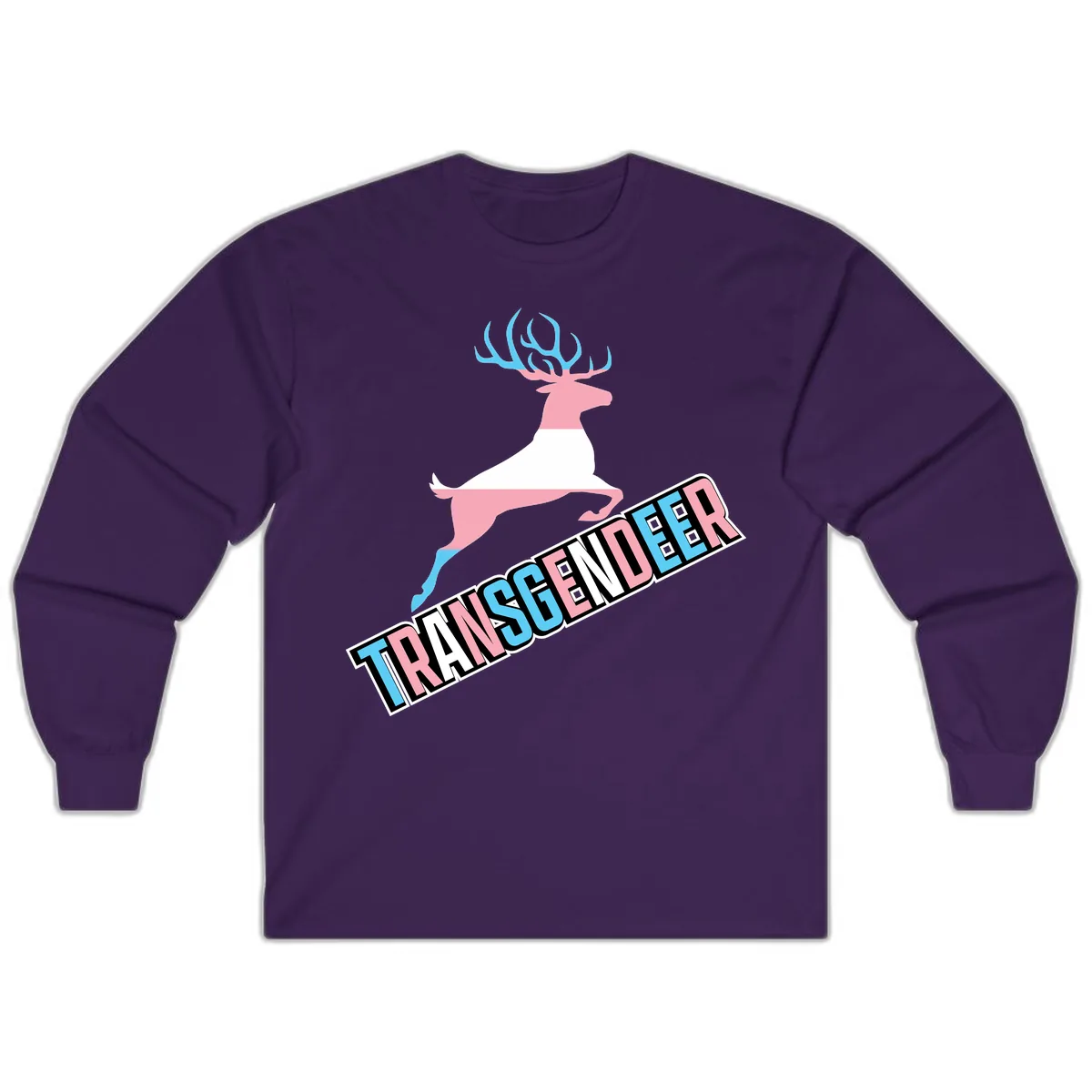 Transgender Deer Pride Long Sleeve in Purple