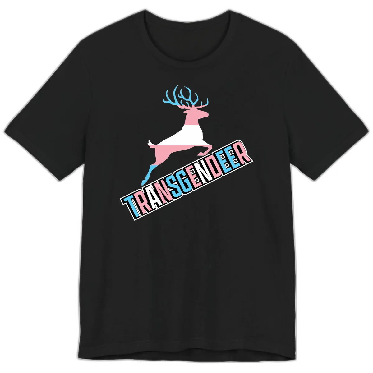Transgender Deer Pride Premium T-Shirt in Black