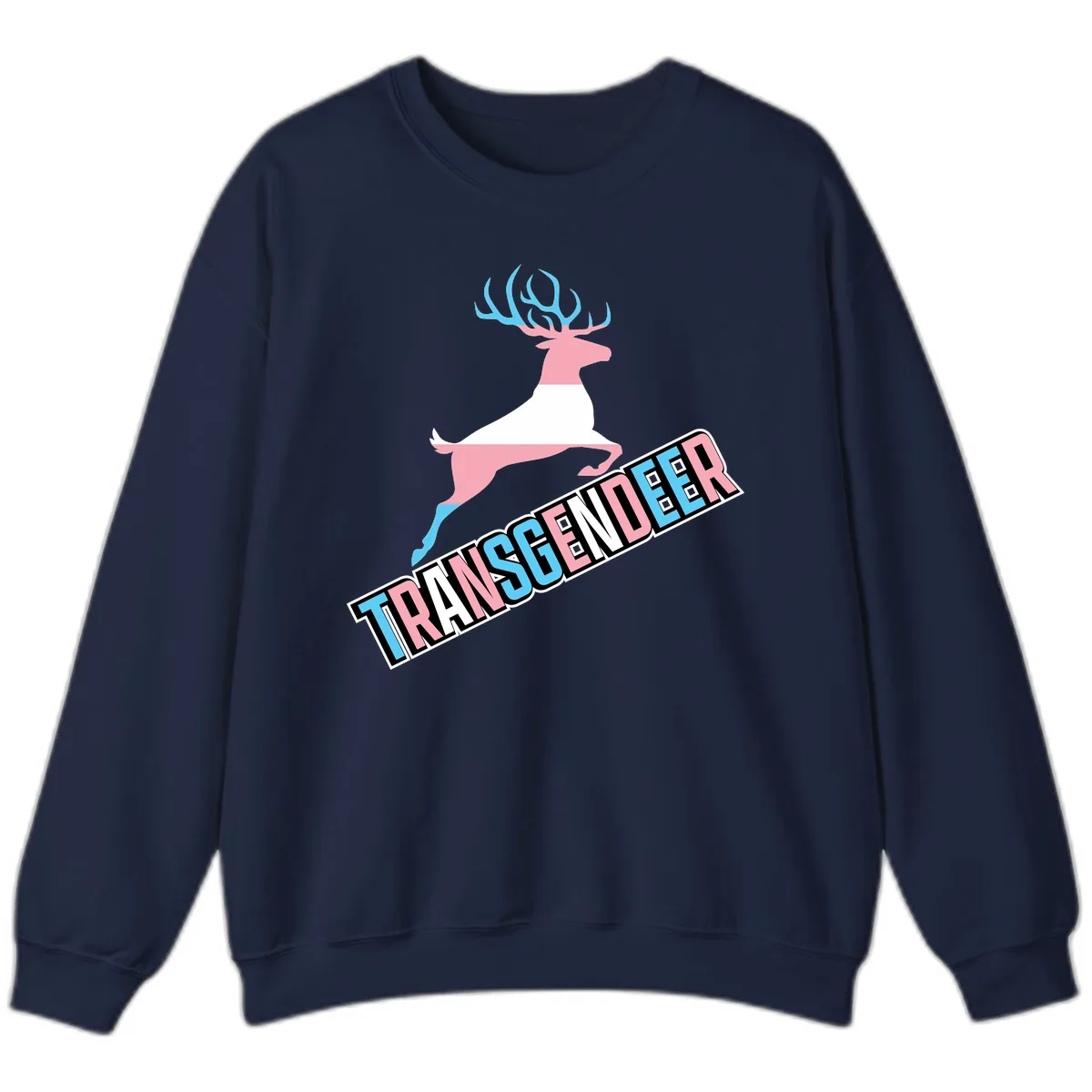 Transgender Deer Pride Sweatshirt in Navy