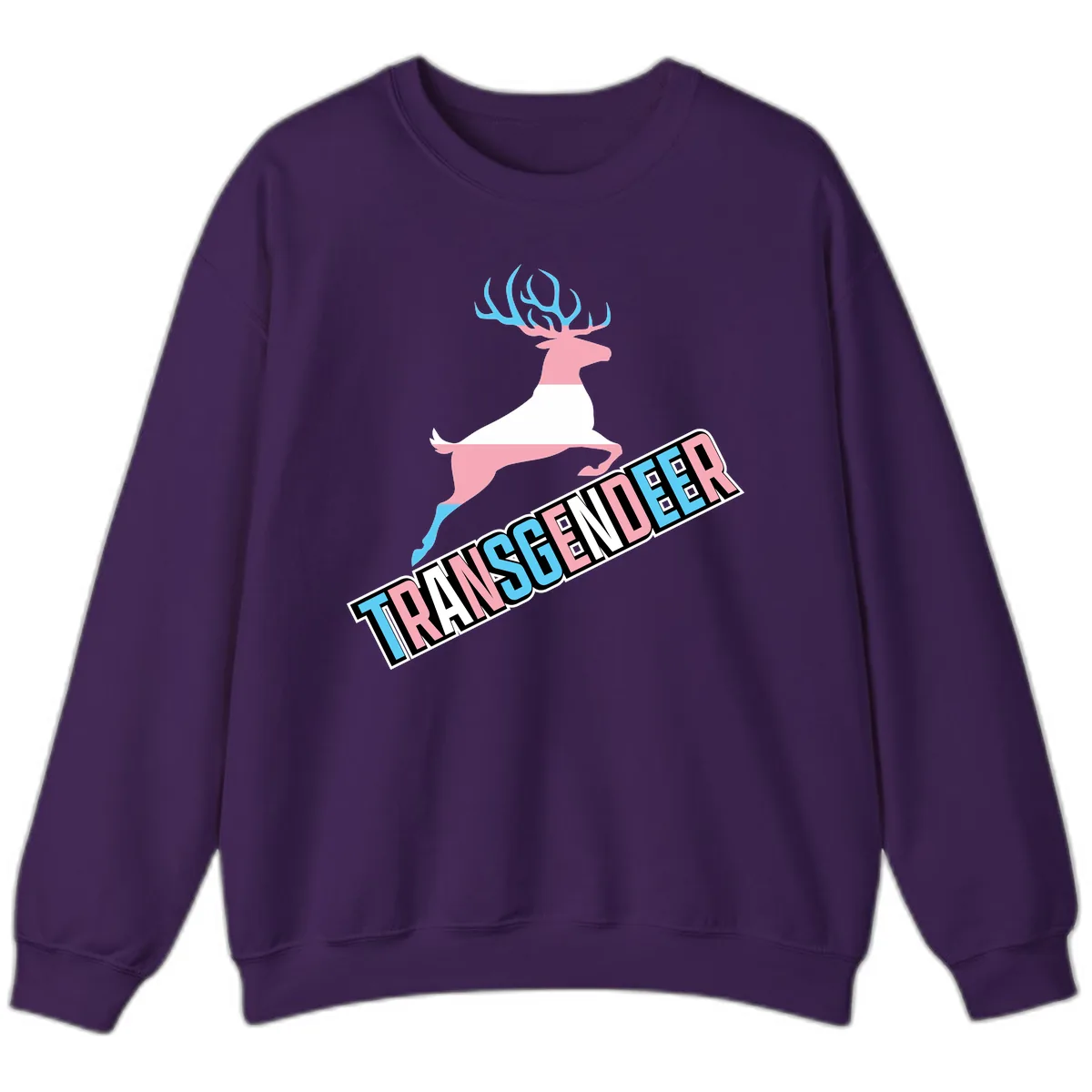 Transgender Deer Pride Sweatshirt in Purple