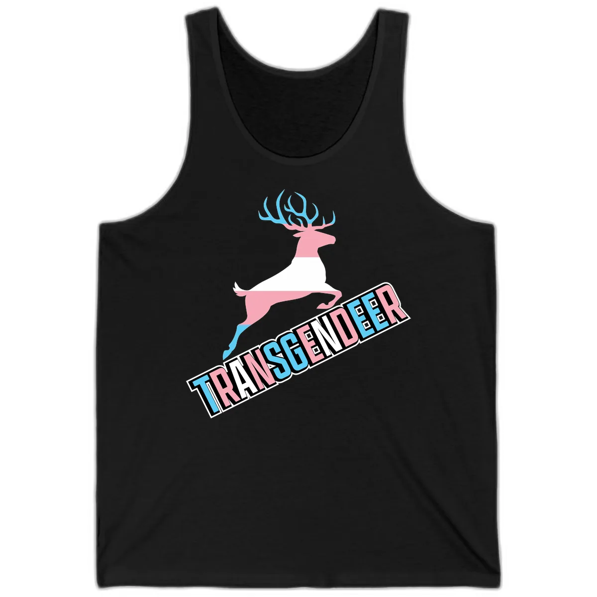 Transgender Deer Pride Tank in Black