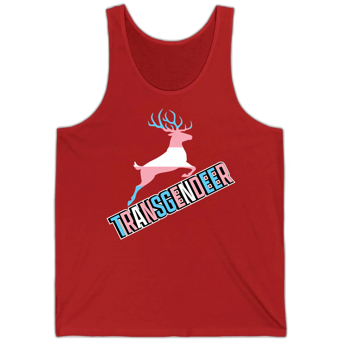 Transgender Deer Pride Tank in Red
