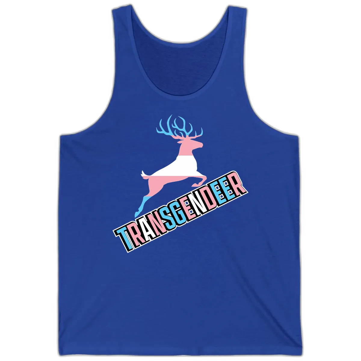 Transgender Deer Pride Tank in True Royal