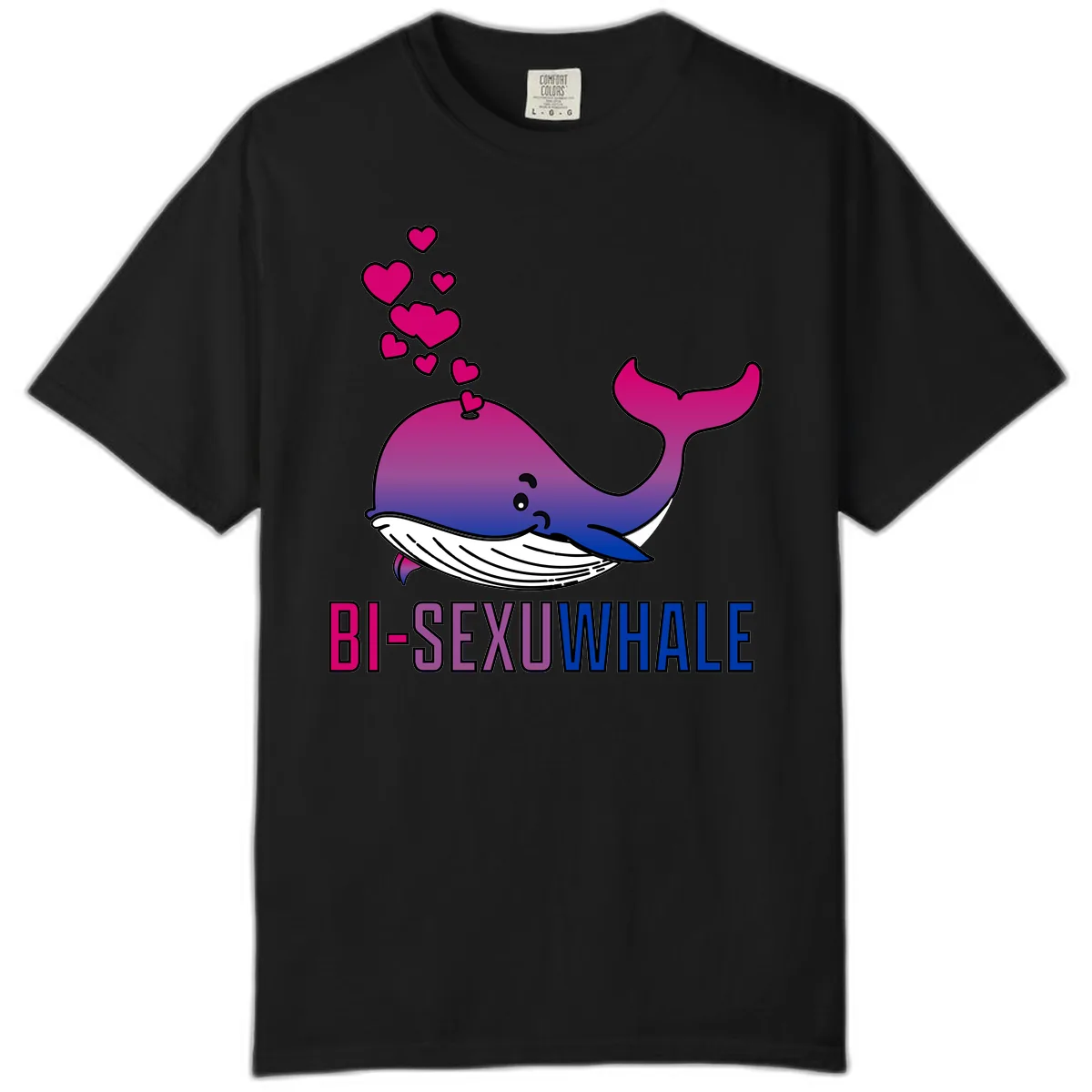 Bi-Sexual Whale Comfort Color in Black