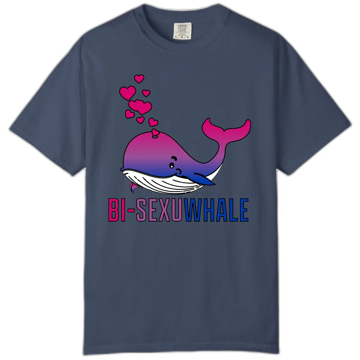 Bi-Sexual Whale Comfort Color in Midnight